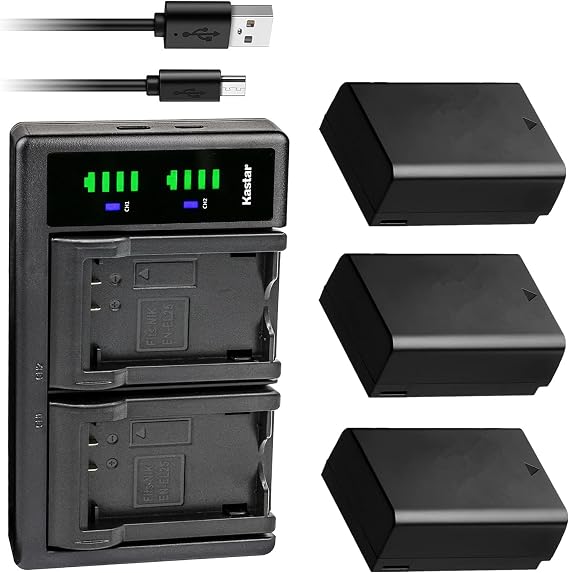 Kastar 3-Pack EN-EL25 Battery and LTD2 USB Charger Replacement for Nikon EN-EL25, ENEL25 EN-EL25a, 4241 Battery, Nikon MH-32 Charger and Nikon Z50, Z 50, Nikon Z FC Mirrorless, Z Series Digital Camera