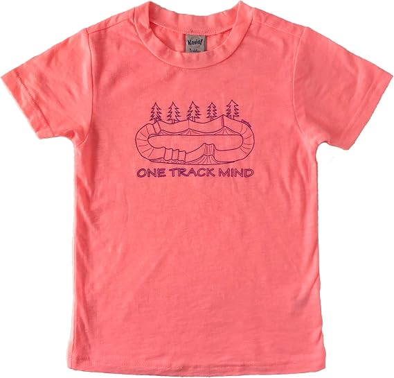 ZippyRooz BMX Bike Tee Shirt One Track Mind for Boys & Girls in Toddler, Kids and Youth Unisex