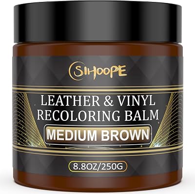2025 New Advanced Leather Recoloring Balm,Medium Brown Leather Repair Kit for Furniture,Leather Dye Filler,Leather Color Restorer for Couches,Leather Scratch Remover for Car Interior