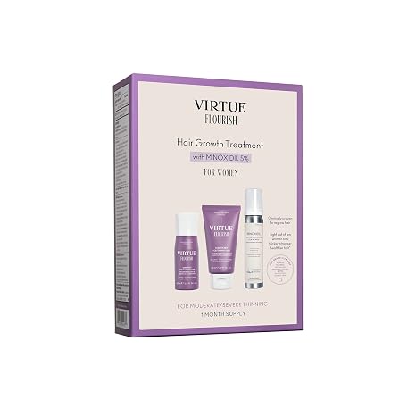Virtue Flourish Hair Growth Regimen Women, Minoxidil 5% Foam, Thinning Hair