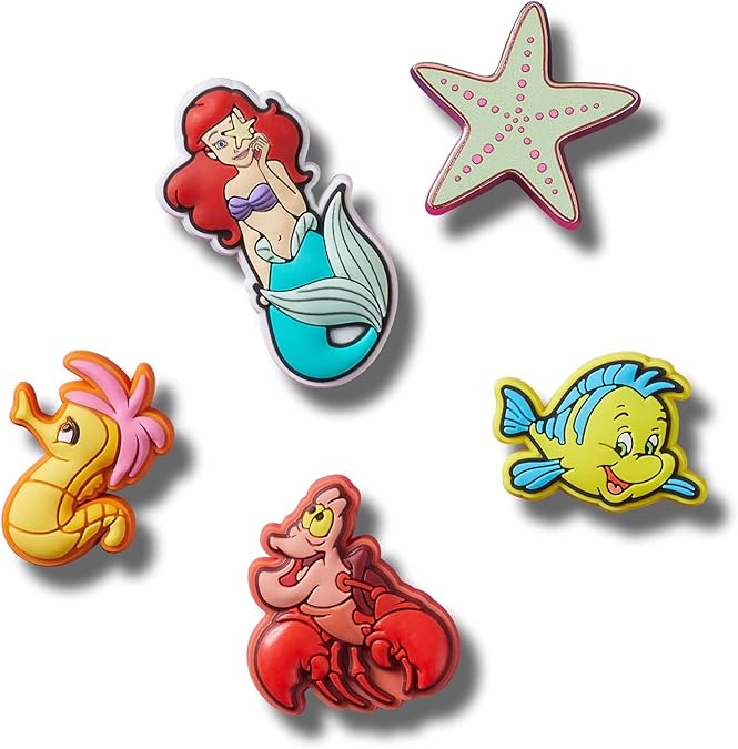 Crocs Jibbitz Shoe Charms - The Little Mermaid Disney 5 Pack