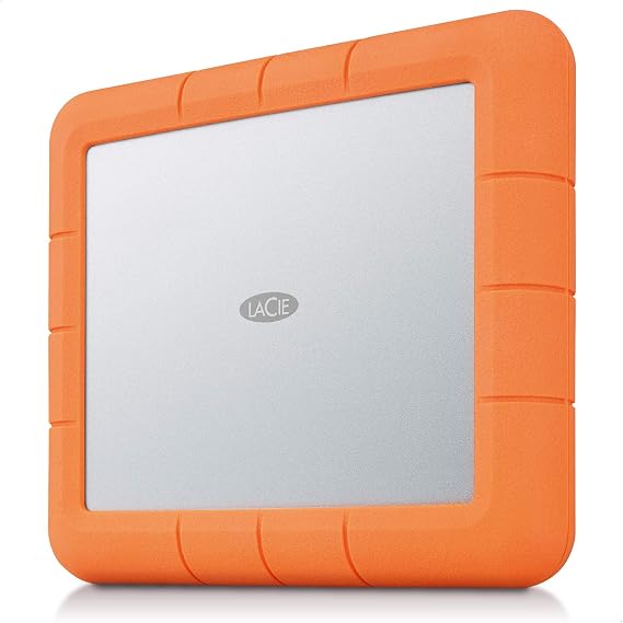 LaCie STHT8000800 Portable Hard Drive, 8TB Rugged RAID Pro, USB-C Compatible with Mac/iPad/Windows, Drop Resistant, Impact Resistant, Rainproof, External Hard Drive, Domestic Authorized Dealer