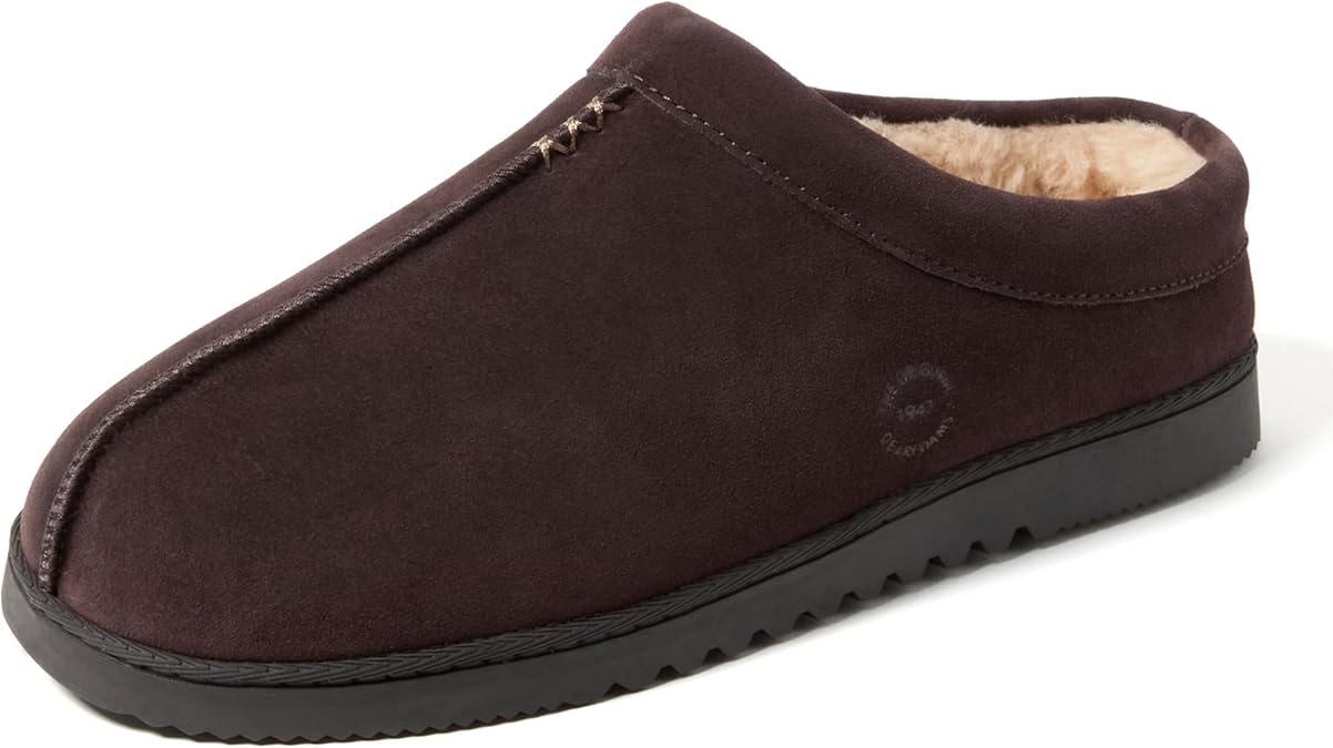 Dearfoams Men's Suede Indoor Outdoor Clog