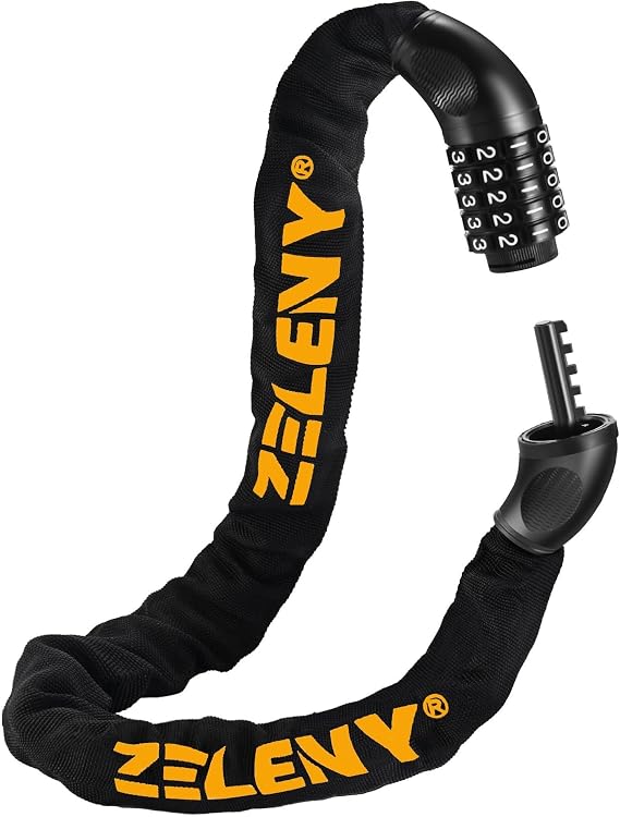 Bike Lock,Thickened Plug and 3ft(90cm) Long Chain Lock
