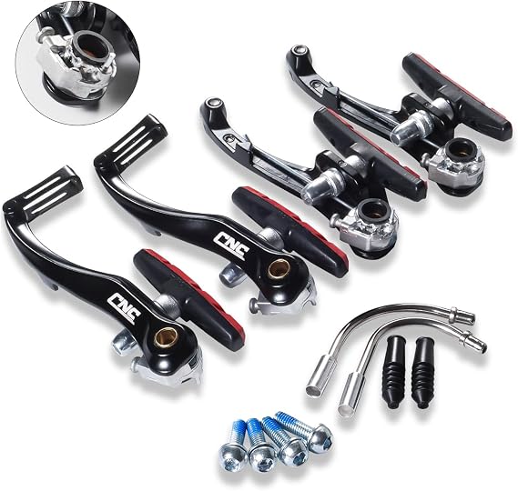 V Brake Set, Front & Rear Universal Bicycle V-Brake Calipers, Linear Pull Replacement for Mountain/MTB/Road/BMX/City/Folding Bike