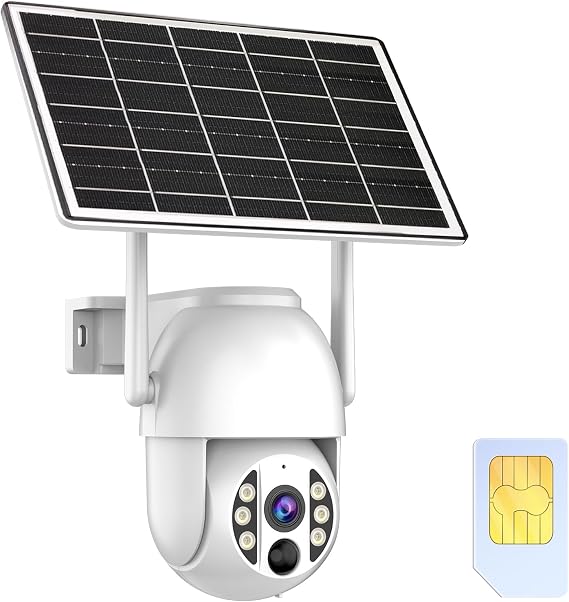 JOOAN 2K Solar 4G LTE Security Camera for Remote Areas, No WiFi, No Power