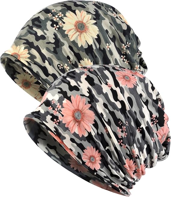 XYIYI Womens Chemo Headwear Hats Cotton Slouchy Beanie Cap Scarf