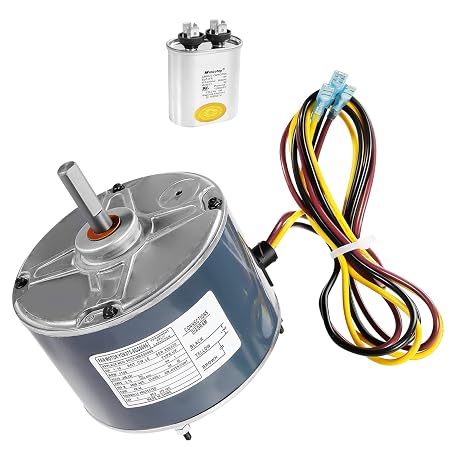 5KCP39BGS069S High-Efficiency HVAC Condenser Motor Compatible with Furnace/AC Units Quiet Operation, Durable 1/10HP Motor UL-Certified Replacement Part