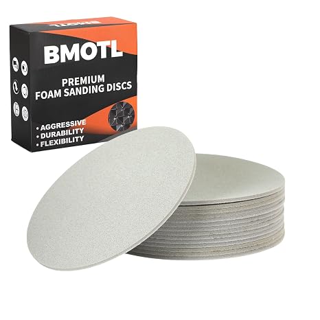 6 Inch Foam Hook & Loop Sanding Discs: 15Pcs 5000 Grit | Wet Dry Performance Sand Paper for Orbital Sander, Round Sandpaper Replacement Pad for Automotive Polishing/Finishing