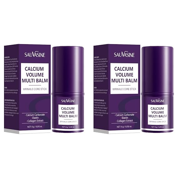 Lanthome Calcium Multi Balm,Calcium Volume Multi Balm,Wrinkle Core Stick,Collagen Moisturing Stick,Anti-aging, Hydrating, Firming Skin,Suitable for Eyes, Neck, Face-6g 2Pcs