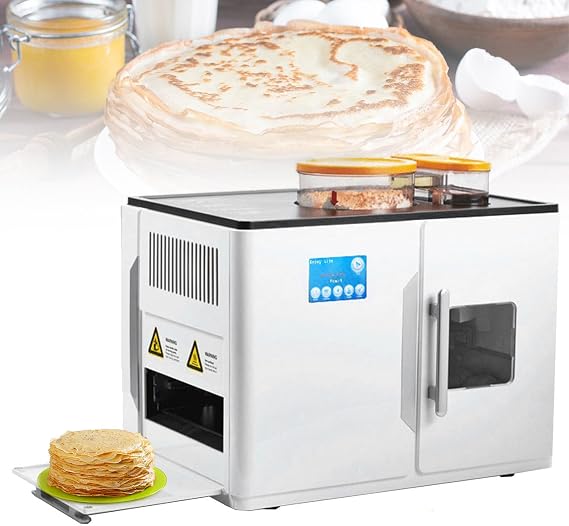 Automatic Roti Maker, Electric Chapati Tortilla Pancake Flatbreads Pita Making Machine, One Key To Make, 1.0~1.5mm Thickness Adjust, for Chapati, Flour Tortilla, Tawa, Dosa