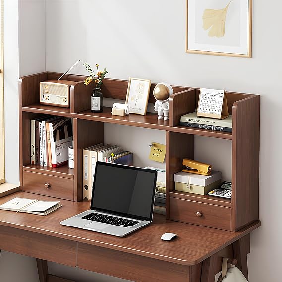 Desktop Shelves, Desktop Bookshelf Organizer, Multi-Level Storage Shelves, Space-Saving, for Home, Dorm, Office, Classroom