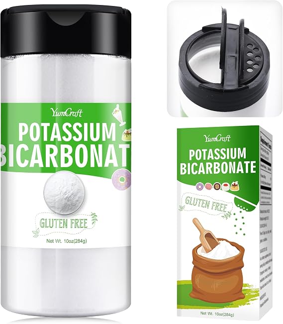 284g Potassium Bicarbonate - 100% Pure Potassium Bicarbonate Powder for Plants, Cakes, Winemaking, Leavening, Food Grade Natural Baking Soda Leavening Agent for Baking, Snacks, Cookies