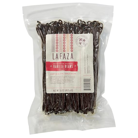 Lafaza Whole Madagascar Bourbon Vanilla Beans, 1lb, Non-GMO