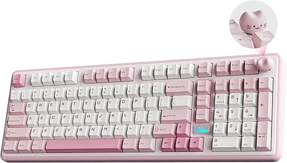 YUNZII B98 PRO 96% Wireless Mechanical Keyboard (Pink, Milk V2 Switch)