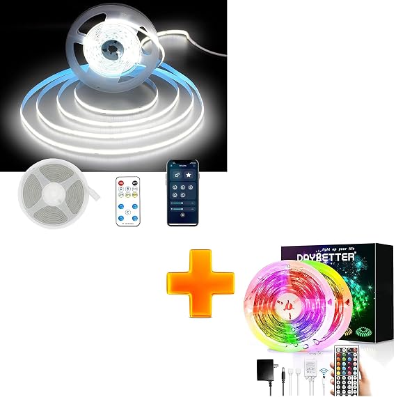 DAYBETTER Smart COB LED Strip Light 32.8ft with Led Strip Lights 32.8ft