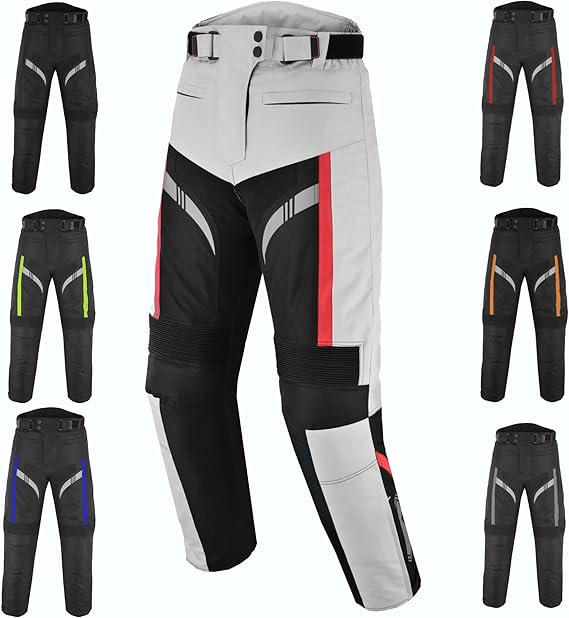 Men Motorcycle Waterproof Textile Cordura Trouser CE Approved Protection Motorbike Riding Hip Knee Protective Pant