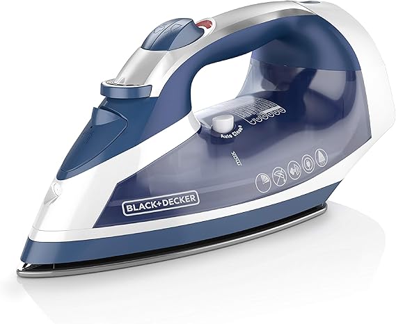 BLACK+DECKER Cord Reel Steam Iron with Nonstick Soleplate | Steam iron with retractable cord, nonstick soleplate and anti-drip technology for easy ironing.