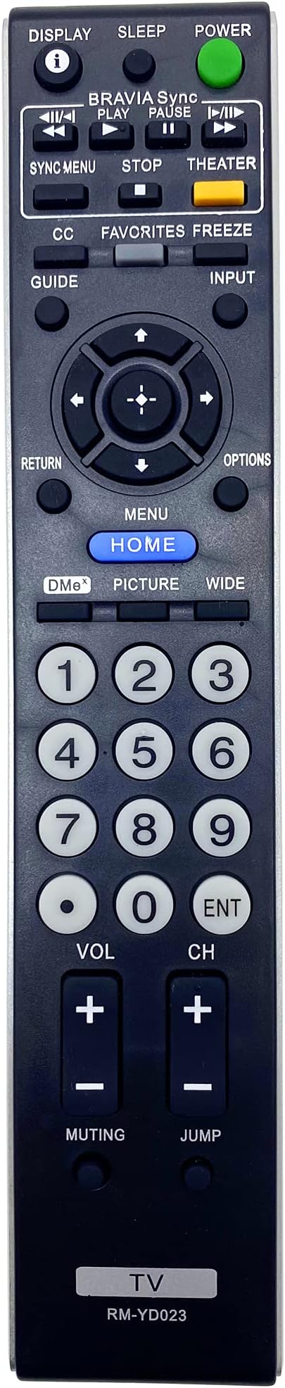 Replacement TV Remote Control for Sony KDL-32XBR9/ 37L5000/ 40S504/ 40S5100/ 40SL150/ 40V5100/ 40VE5/ 46S504/ 46S5100/ 46V5100/ 46VE5/ 46VL150/ 52S5100/ 52V5100/ 52VE5/ 52VL150/ 55V5100