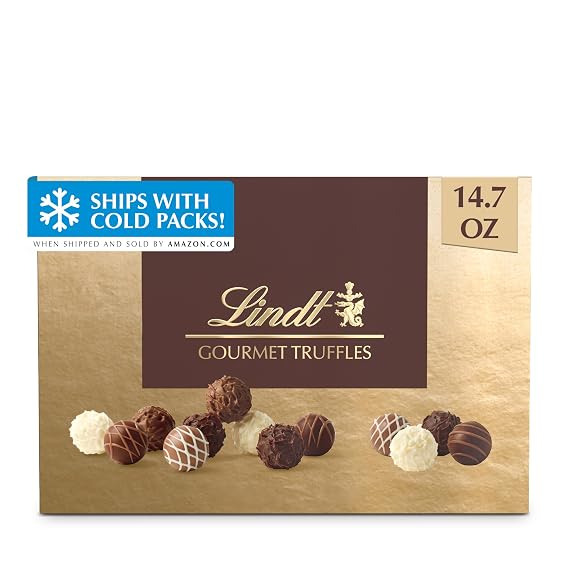 Lindt Gourmet Truffles Assorted Chocolate Candy Gift Box, 14.7 oz.