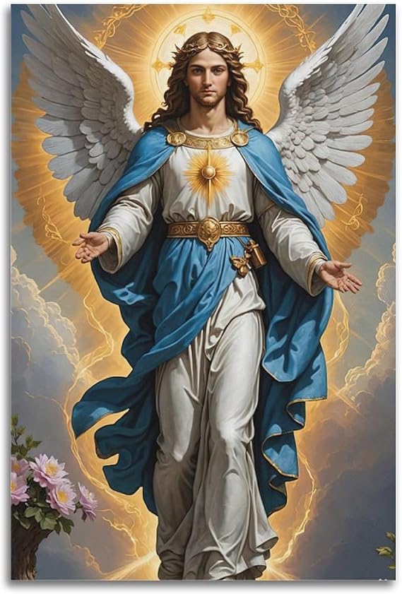 qiyan Art Poster Noble Male Angel Poster Decorative Painting Canvas Wall Posters And Art Picture Print Modern Family Bedroom Decor Posters 12x18inch(30x45cm)