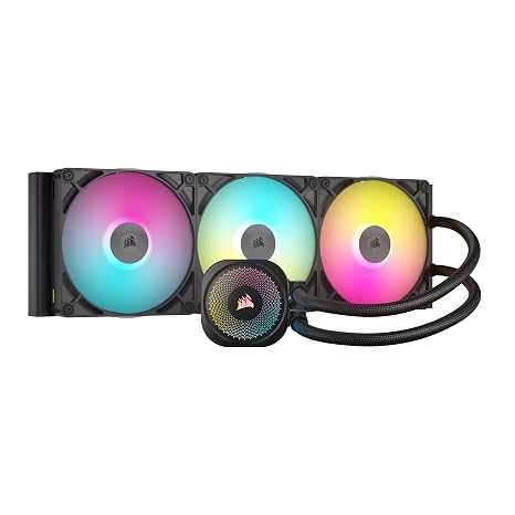 CORSAIR CW-9061019-WW iCUE LINK TITAN 420 RX RGB Water Cooling CPU Cooler, Quiet Design, Equipped with RX140 Fan, Compatible with LGA1851/1700 AM5/AM4, Black