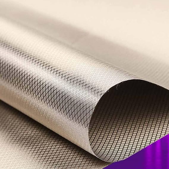 Faraday Fabric EMF Fabric Cloth EMI RF RFID Shielding Copper Fabric for Generators EMF Protection Clothing Faraday Tent Cloth,silver-10x1.1m