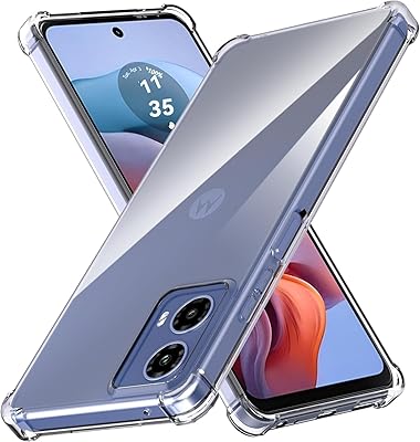 Case for Motorola Moto G34 5G Clear TPU Four Corners Military-Grade Protection Cover Transparent Soft funda