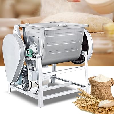 New Commercial Electric Dough Mixer Mixing Machine,30QT 110V Kneading Machine,with 2 Speeds and 1.5KW Power,50 RPM Kitchen Filling and Dough Mixer Equipment