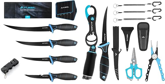 FLISSA Fillet Knife Set, 4PC Fishing Tool Kit