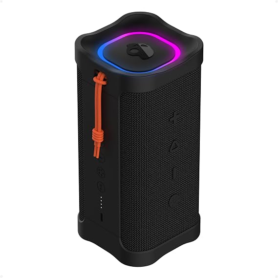 Skullcandy Terrain XL 2 Portable Bluetooth Speaker, IPX7, 18H Battery | Water-Resistant, Multi-Link up to 99 speakers, LED Light Show, Wireless, Rechargeable Battery, Carry Strap, Lightweight
