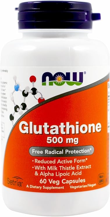 Now Foods Glutathione 500 mg - 60 Vcaps 2 Pack