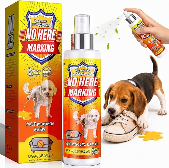 Bitter Apple Spray & Dog Potty Training Spray, 2-in-1 Dog Deterrent Spray to Stop Marking, Gnawing & Chewing, Natural Puppy Training Aid for Furniture, Carpet, Floors & Shoes, Indoor and Outdoor