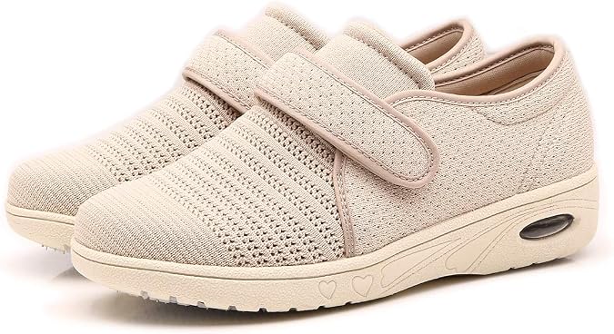 Mei MACLEOD Diabetic Shoes for Women Wide Width, Elderly Shoes for Pain Relief Swollen Feet Shoes for Diabetics Plantar Fasciitis