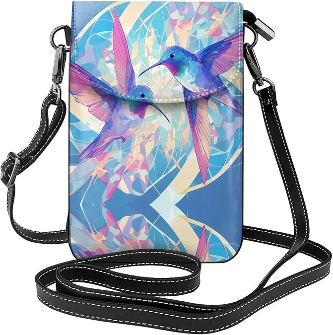2 birds Printed Crossbody Bag, Soft Lining, Scratch-Resistant and Durable, Ideal for Daily Commuting or Gifting