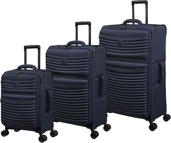 it luggage Precursor 3 Piece Softside Checked 8 Wheel Expandable Spinner Set