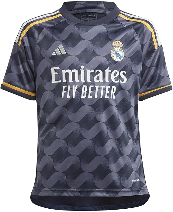 adidas Real Madrid 23/24 Away Jersey Kids (US, Alpha, X-Small, Regular, Legend Ink/Black)