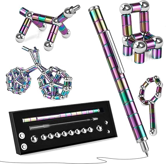 boncty Fidget Pen Sensory Toy, Novelty Fidget Toys Gifts for Teens Adults | Cool gadget, stress relief desk toy for office and classroom, Christmas stocking stuffer birthday graduation gifts