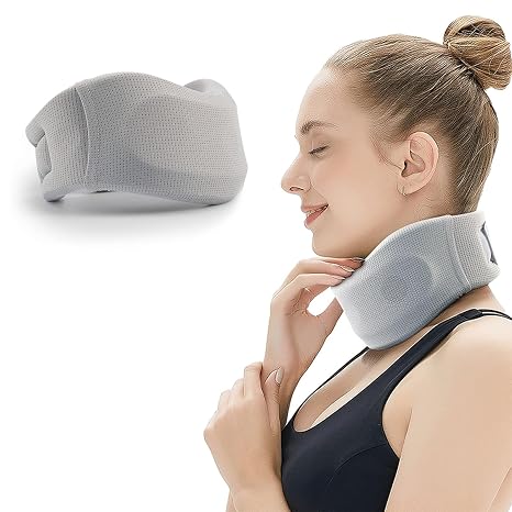 Neck Brace Cervical Collar, Neck Support Brace for Sleeping, Soft Foam Wraps Keep Vertebrae Stable and Aligned for Relief of Cervical Spine Pressure for Women & Men (M)