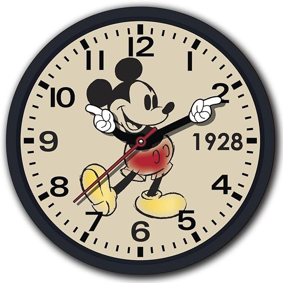 Accutime Mickey Mouse Retro Watch Hands 10" Wall Clock
