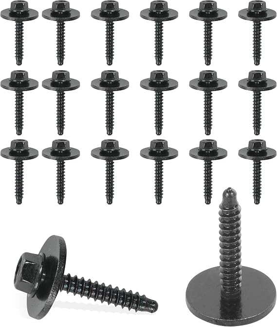 bylikeho 20 PCS Car Bolts,Auto Parts Automotive Bolts,Bumper Cover Splash Shield Fender Liner Bolt,Car Accessories Automotive Fastener Fender Bumper Cover Wheelhouse Bolt Screw,Replace 11570498