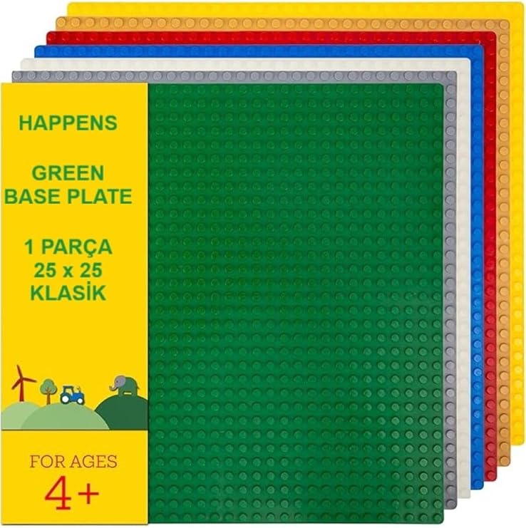 11023 Classic Yeşil Zemin Plaka, +4 Yaratıcı Oyuncak Yapım Seti (1 Parça) 25cmx25cm, Baseplate