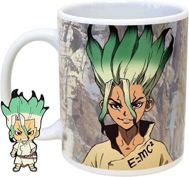 JUST FUNKY Dr. Stone 11oz Coffee Mug with Enamel Pin