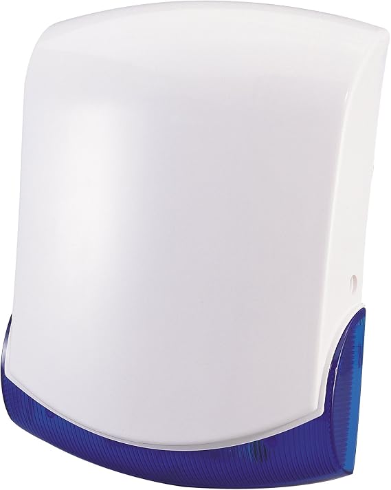 15-500LB Jumbo Outdoor Siren Strobe Box (White & Blue)