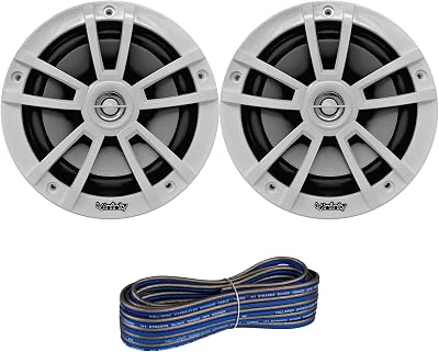 Infinity 6.5 Marine Speakers Qty 2 1 Pair of OEM Replacement Speakers wEnrock 50ft Wire White 622MWB