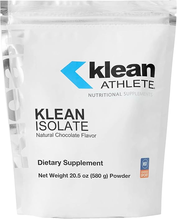 Klean Athlete Klean Isolate, Natural Chocolate, 20 Servings | Whey Protein Isolate to Enhance Daily Protein and Amino Acid Intake for Muscle Integrity*, NSF Certified for Sport