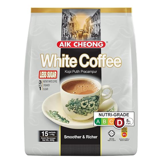 Instant White Coffee 3 in 1 Low Sugar