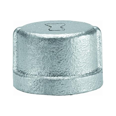 Anvil 8700132650, Malleable Iron Pipe Fitting, Cap, 1/2" NPT Female, Galvanized Finish