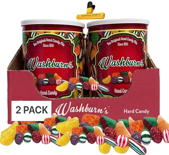 KANDYRIFIK Hard Candy - 2 PACK - | Washburns Original Hard Candy Mix | Makes a great Holiday gift or stocking stuffer
