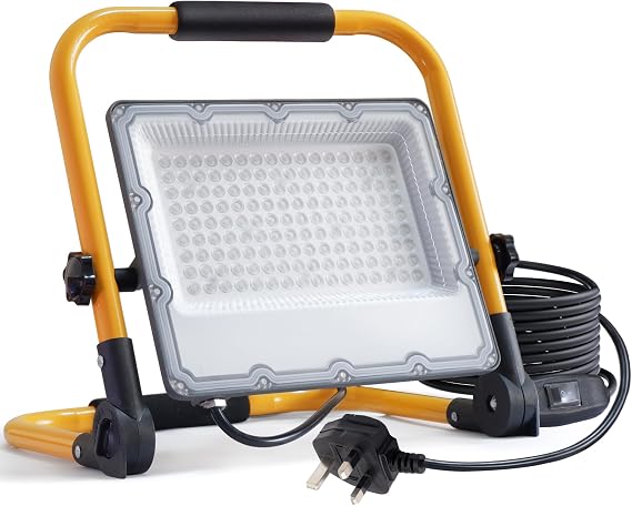100W LED Work Light with Switch and 13.1 ft Cable, 6500K, 10000LM [Energy Class F]